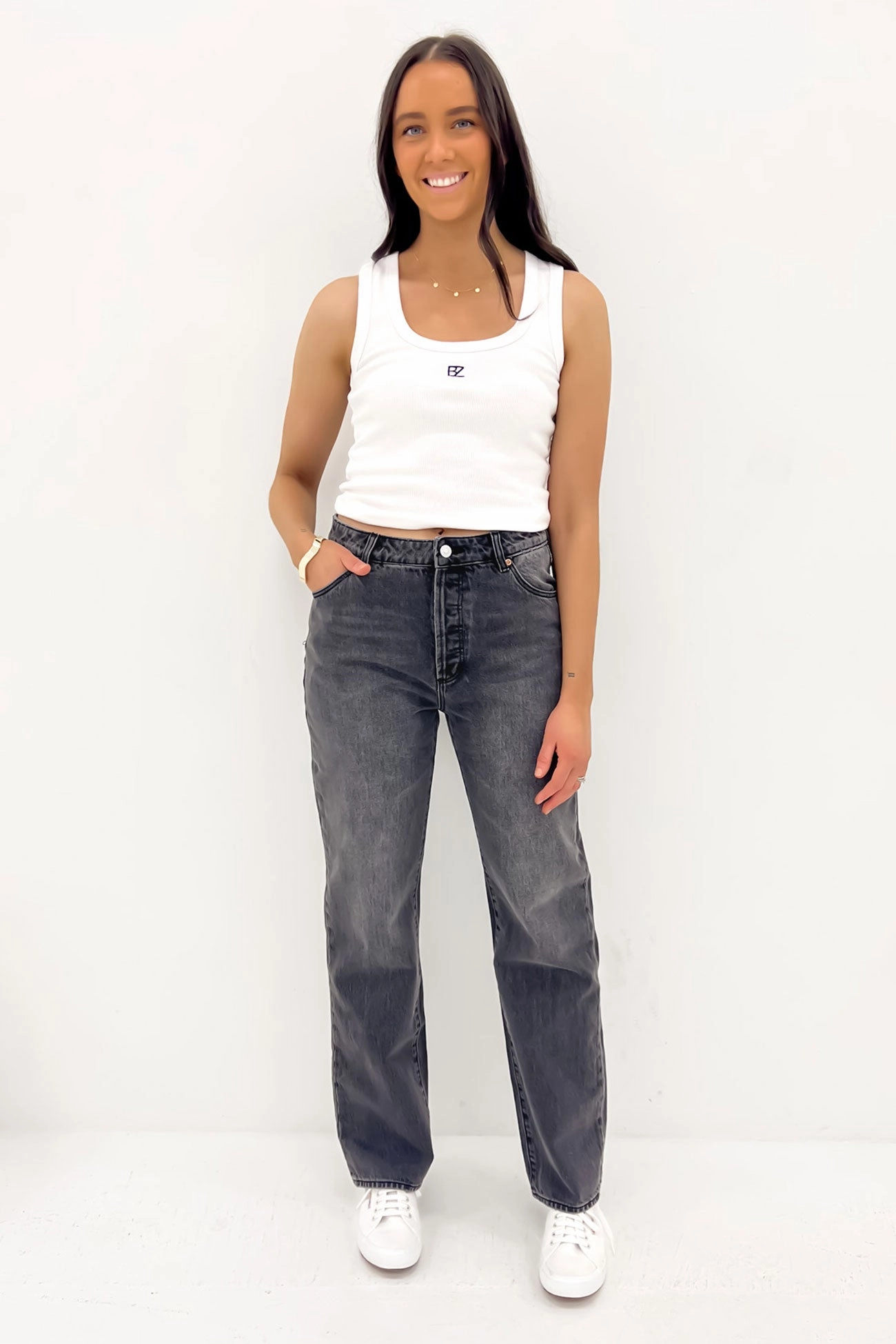 Odor Control Treatment Stylish Daily Wear Parent Style 90s Relaxed Jean Worn Black