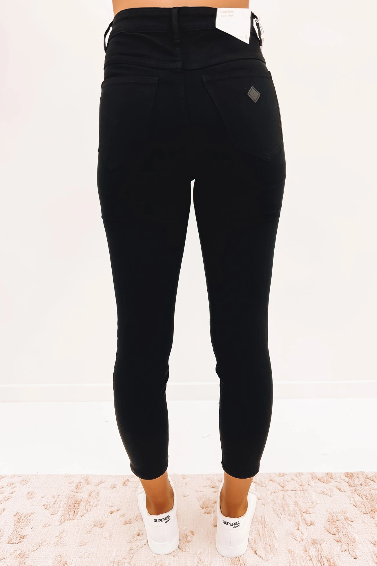 A High Skinny Ankle Basher Petite Jean Black Magic Eco Conscious Denim