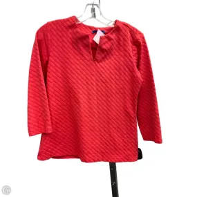 Button Down Collar Top 3/4 Sleeve By J Mclaughlin In Coral, Size: S