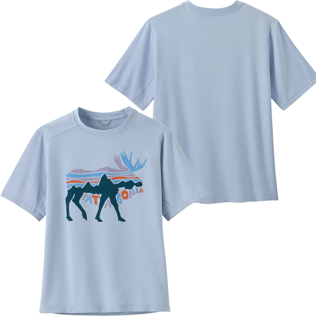 Youth Capilene Silkweight Tee Ocean Glow Reinforced Edges