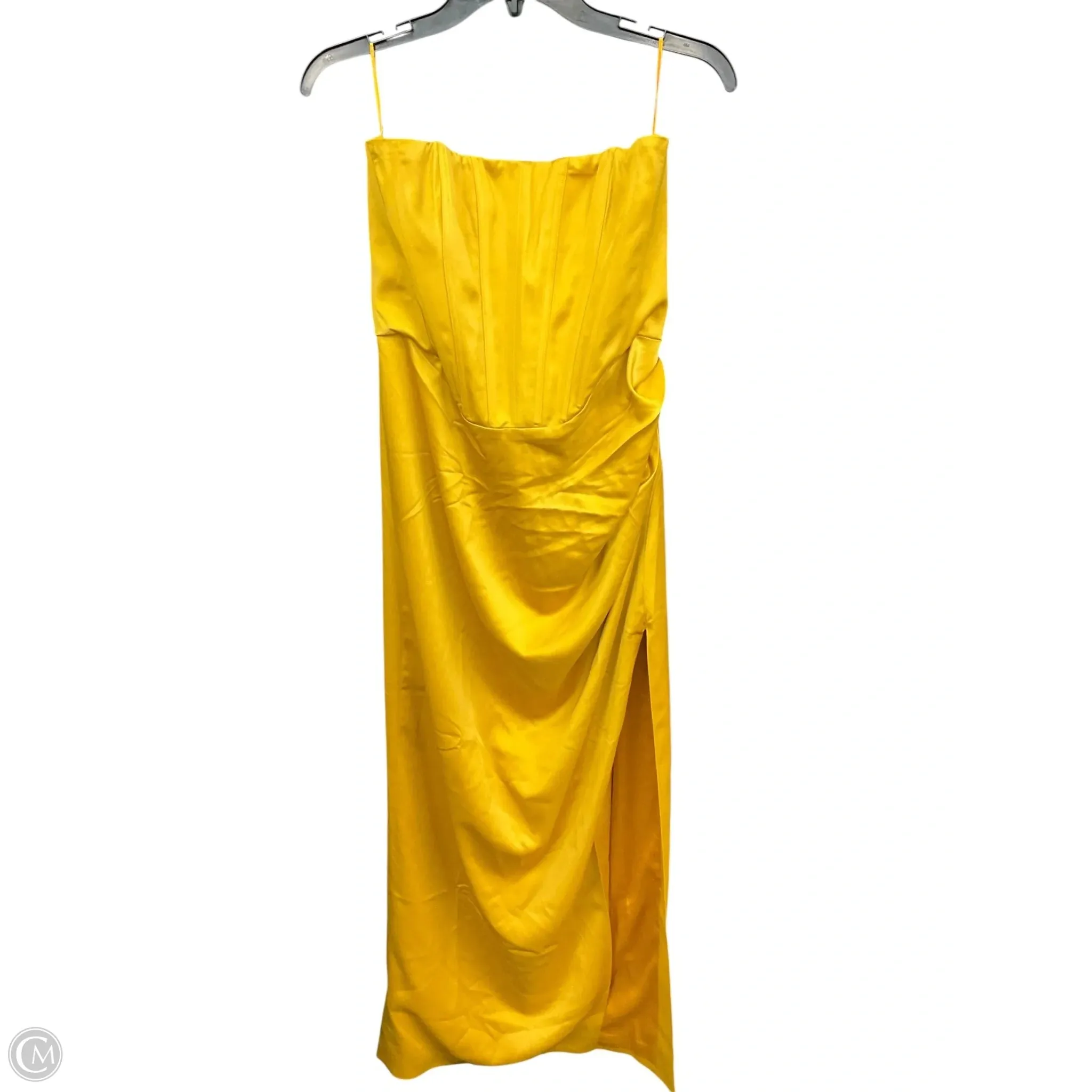 Dress Party Long By Bardot In Yellow, Size: L Mesh-Detail Modern and Feminine