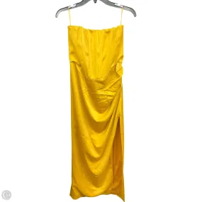Dress Party Long By Bardot In Yellow, Size: L Mesh-Detail Modern and Feminine