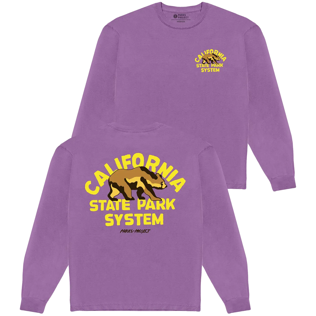 Calm Ease California State Park System Vintage Bear Logo Long Sleeve Tee