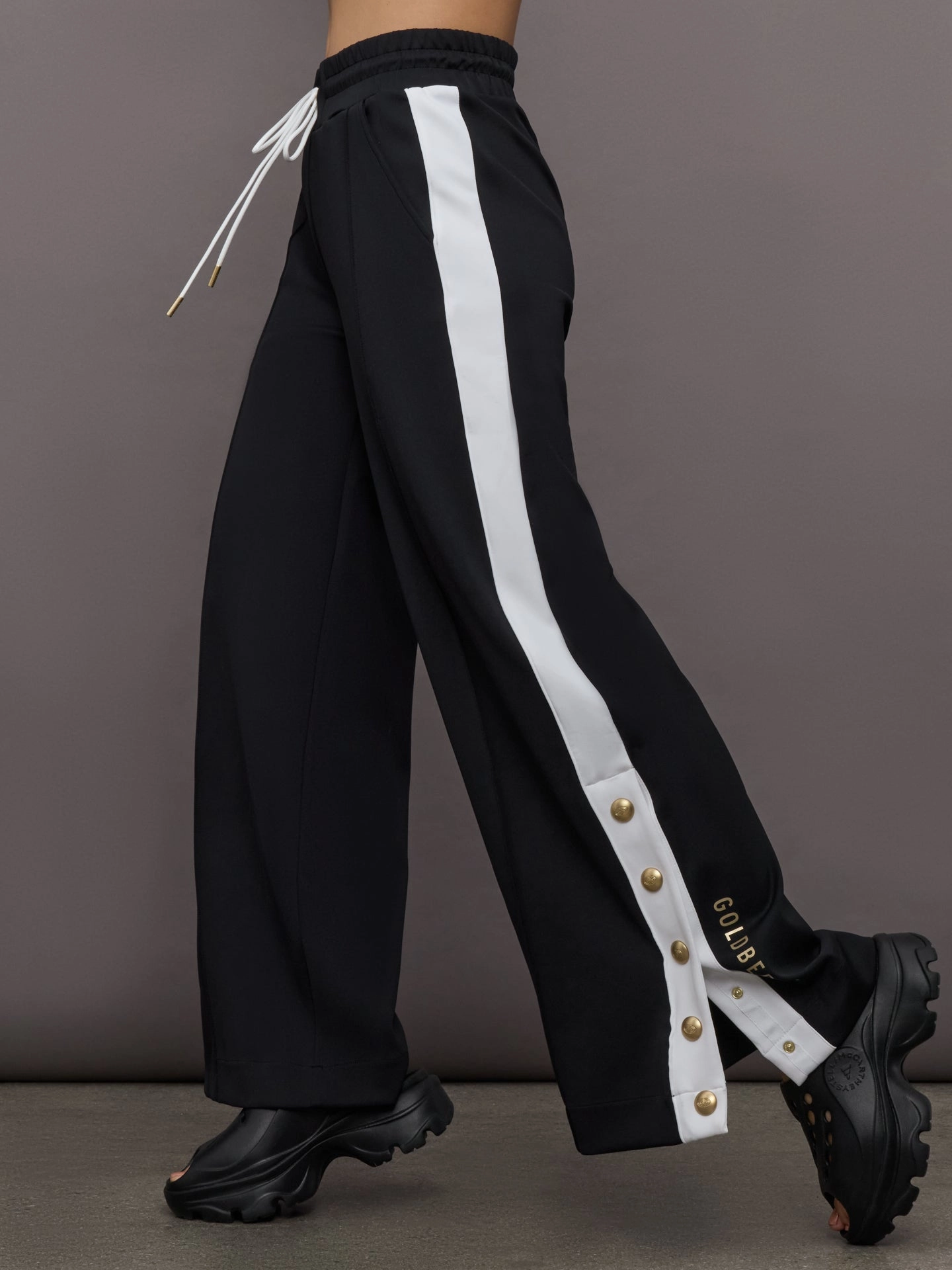 Grimaud Track Pant - Black Reinforced Edges VNeck Design
