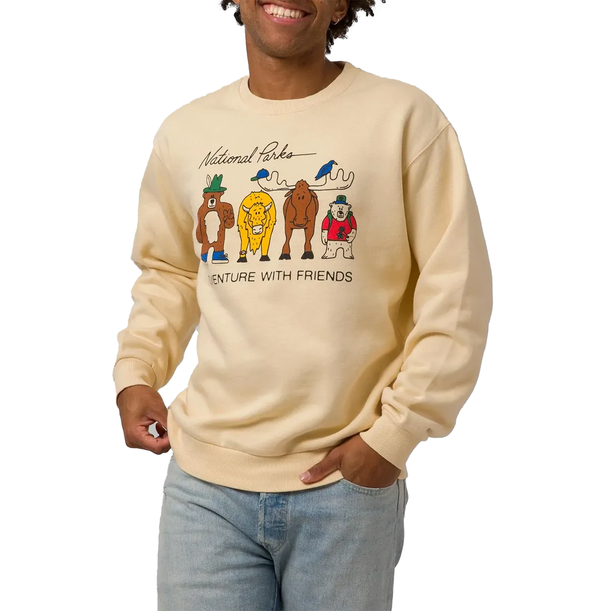 Party Guest AntiStaticTechnology Adventure With Friends Crewneck
