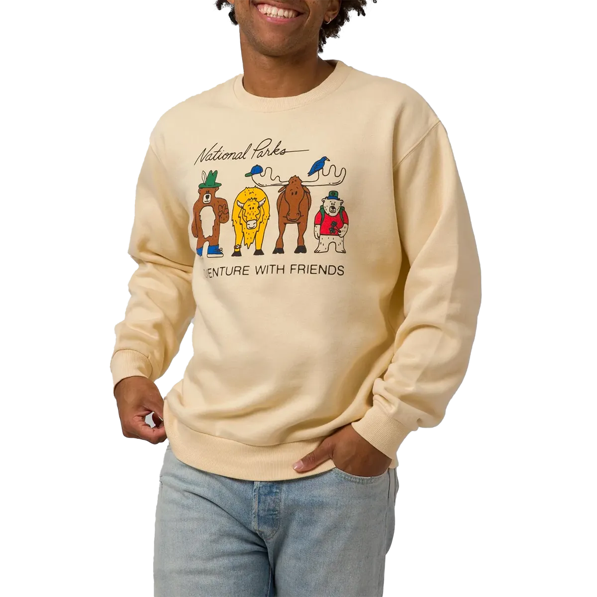CompressiveFitFabric Adventure With Friends Crewneck