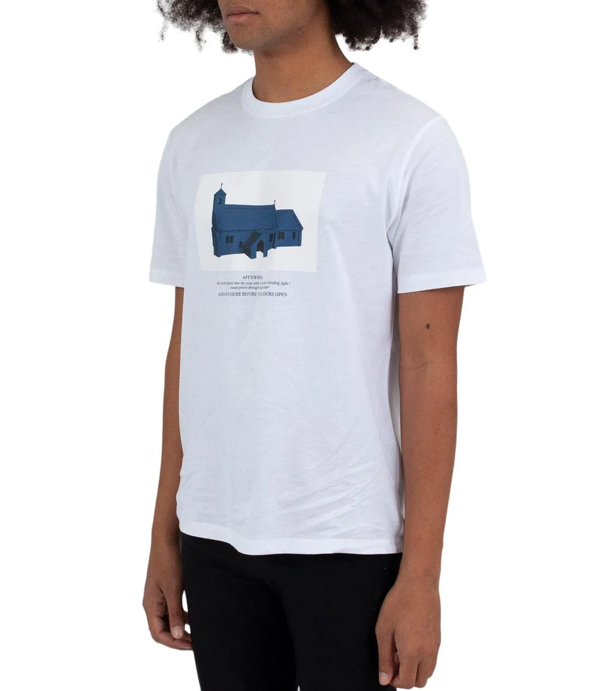 AFFXWRKS Doors T-Shirt White AbrasionResistantFabric Windproof Fabric