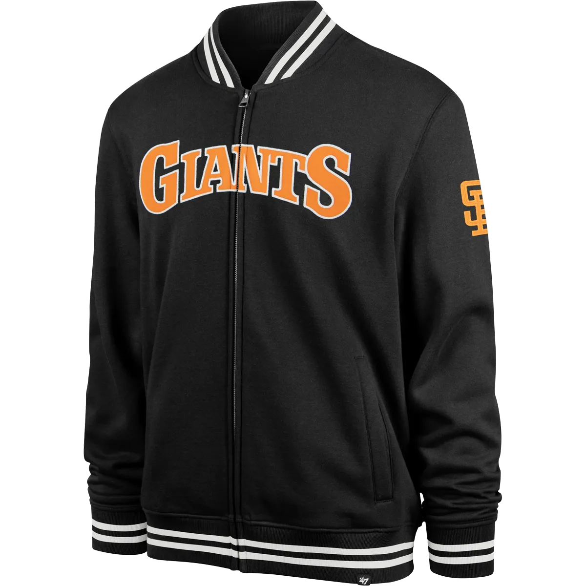 Men's Giants Wax Pack Pro Camden Track Jacket StainlessZippers Daily Use