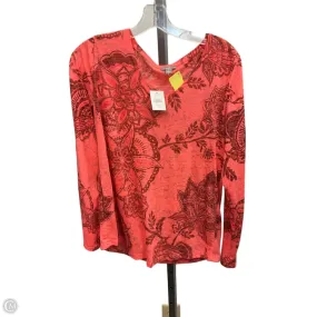 Top Long Sleeve By J. Jill In Orange, Size: M Reversible design High Thread Count Cotton