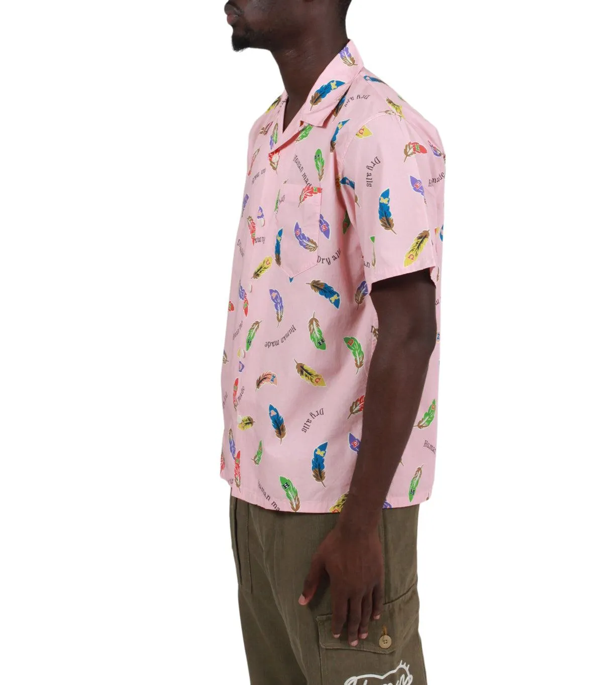 Ocean Fit Human Made Feather Aloha Shirt Pink