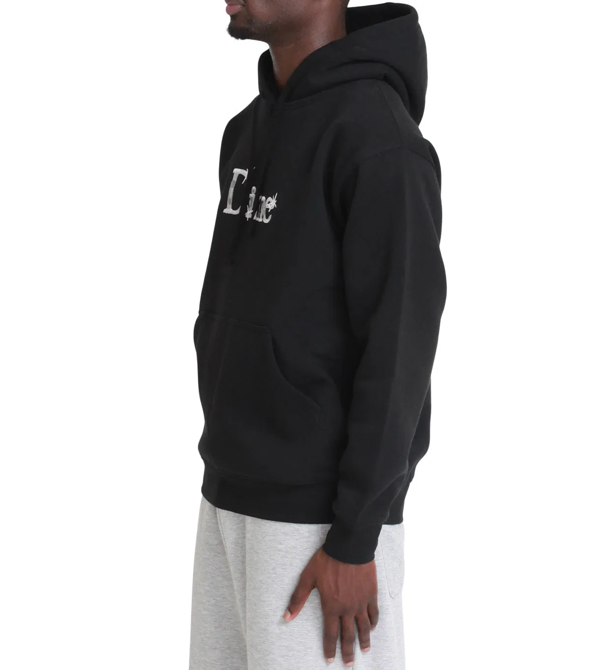 Dime Classic Shiny Hoodie Black Stretch Fit Style Mood
