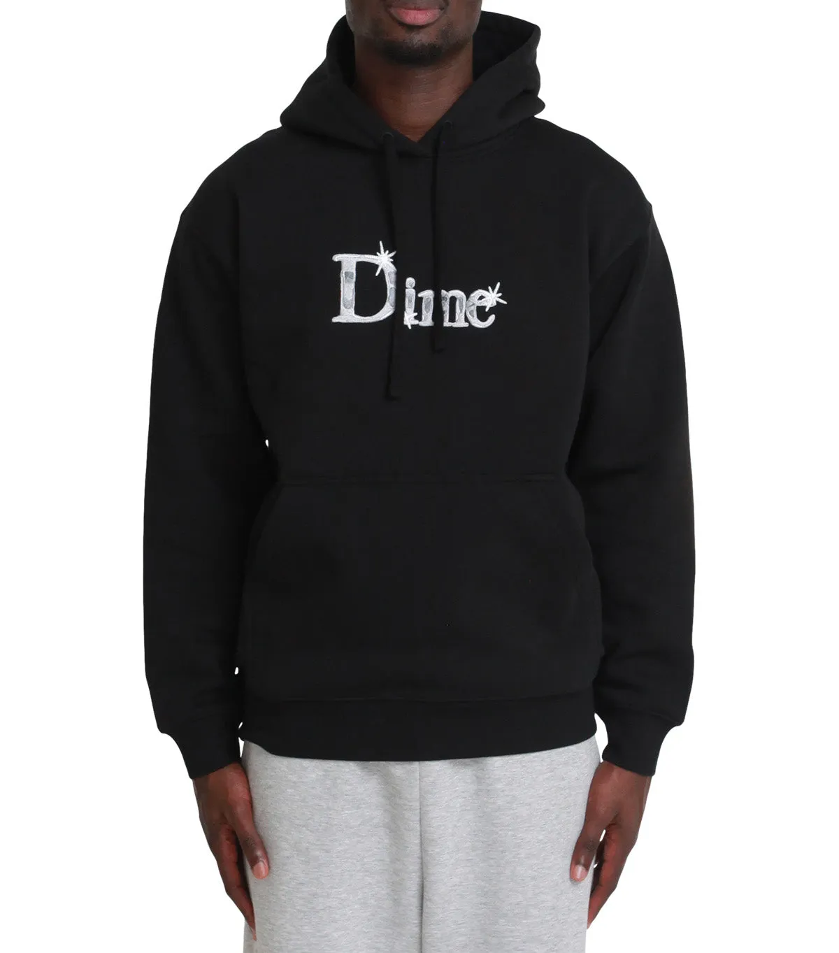 Dime Classic Shiny Hoodie Black Breathable Lamination