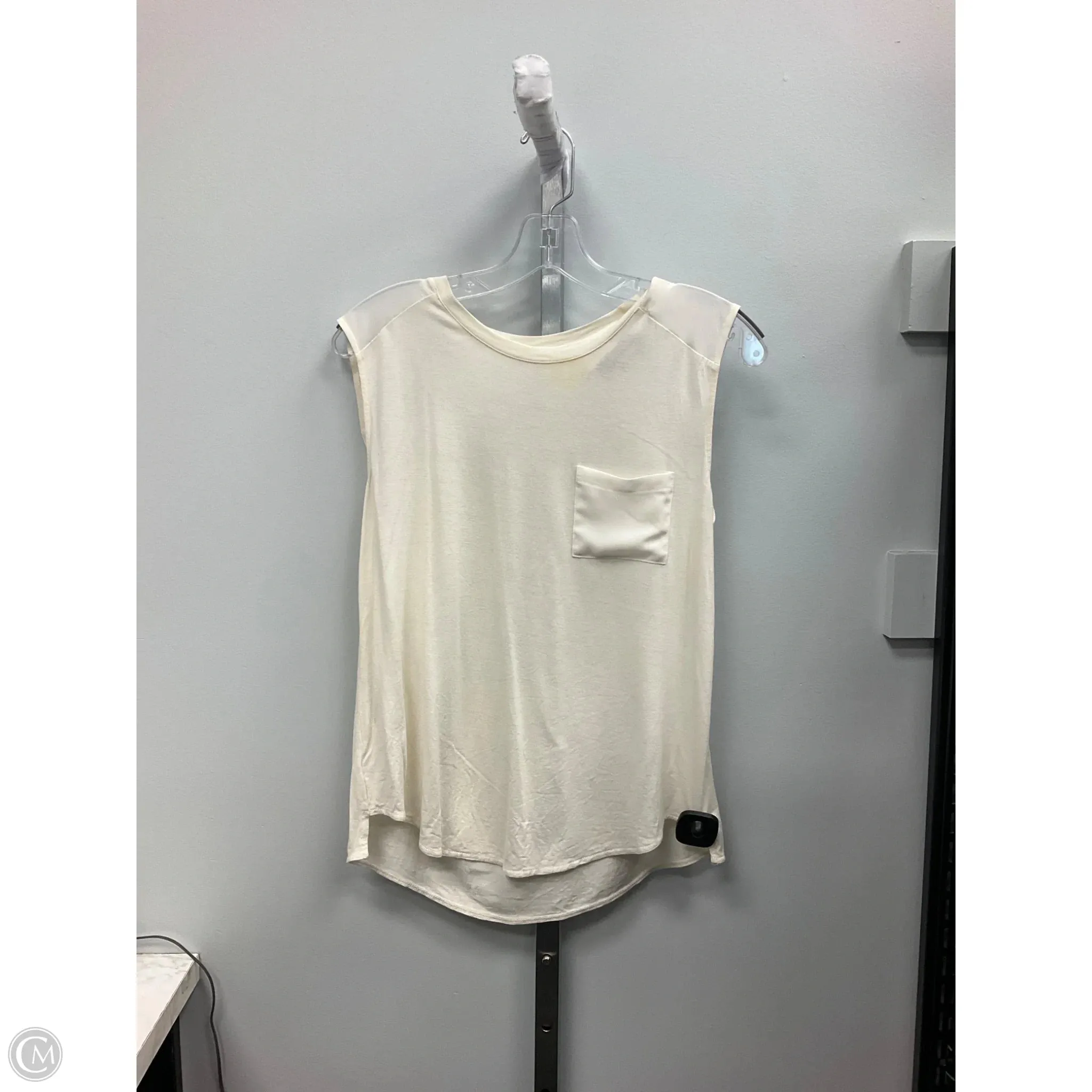SmoothGripFastenings Top Sleeveless By Loft In Cream, Size: M