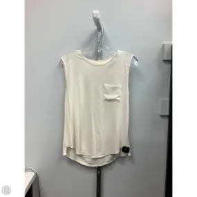 Top Sleeveless By Loft In Cream, Size: M Casual Wear Sporty Style