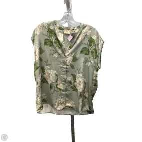 Wrinkle Resistant Cool Weather Top Sleeveless By Elie Tahari In Green, Size: M