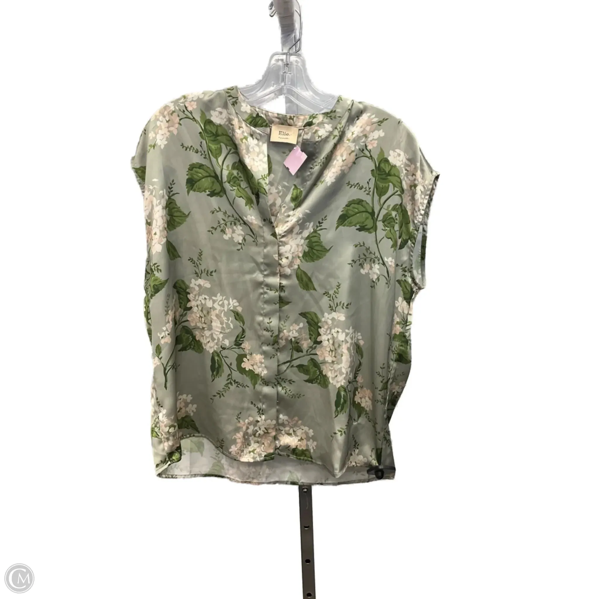 Wrinkle Resistant Cool Weather Top Sleeveless By Elie Tahari In Green, Size: M