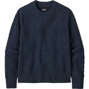 Women's Recycled Wool Crewneck Sweater AbrasionResistantThread