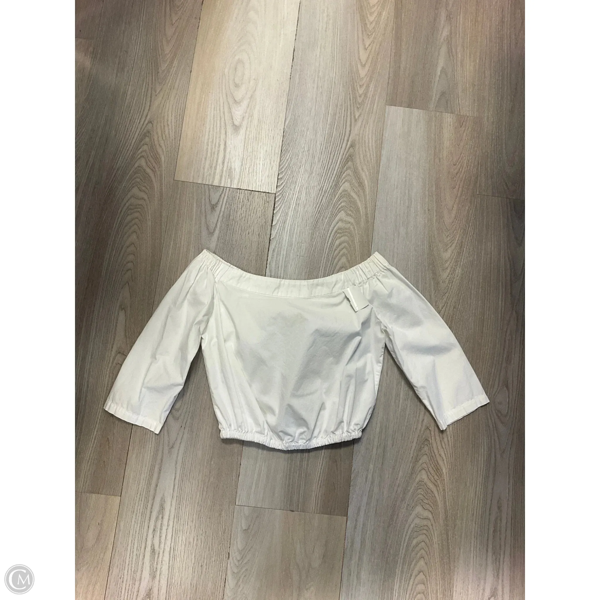 Street Fest Recycled Polyester Blend Top 3/4 Sleeve By Silence And Noise In White, Size: S