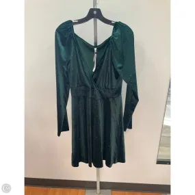 Indoor Event Dress Party Short By Clothes Mentor In Green & Silver, Size: Xl