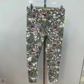 Wrinklefree Athletic Capris By Calvin Klein In Floral Print, Size: M