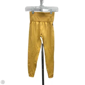 Athletic Leggings By Gym Shark In Gold, Size: S Sweat Wicking Liner Lounge-friendly