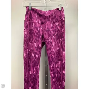 Athletic Leggings By Zella In Pink, Size: Xs Odor Control Fabric