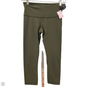HeatRegulating Athletic Leggings Capris By Lululemon In Green, Size: 4