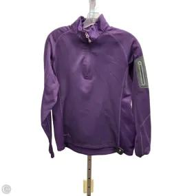 Athletic Top Long Sleeve Collar By Eddie Bauer In Purple, Size: L HighNeckStyle
