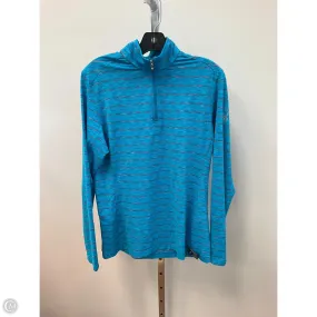 Athletic Top Long Sleeve Collar By Spyder In Aqua, Size: 14 Zero Core
