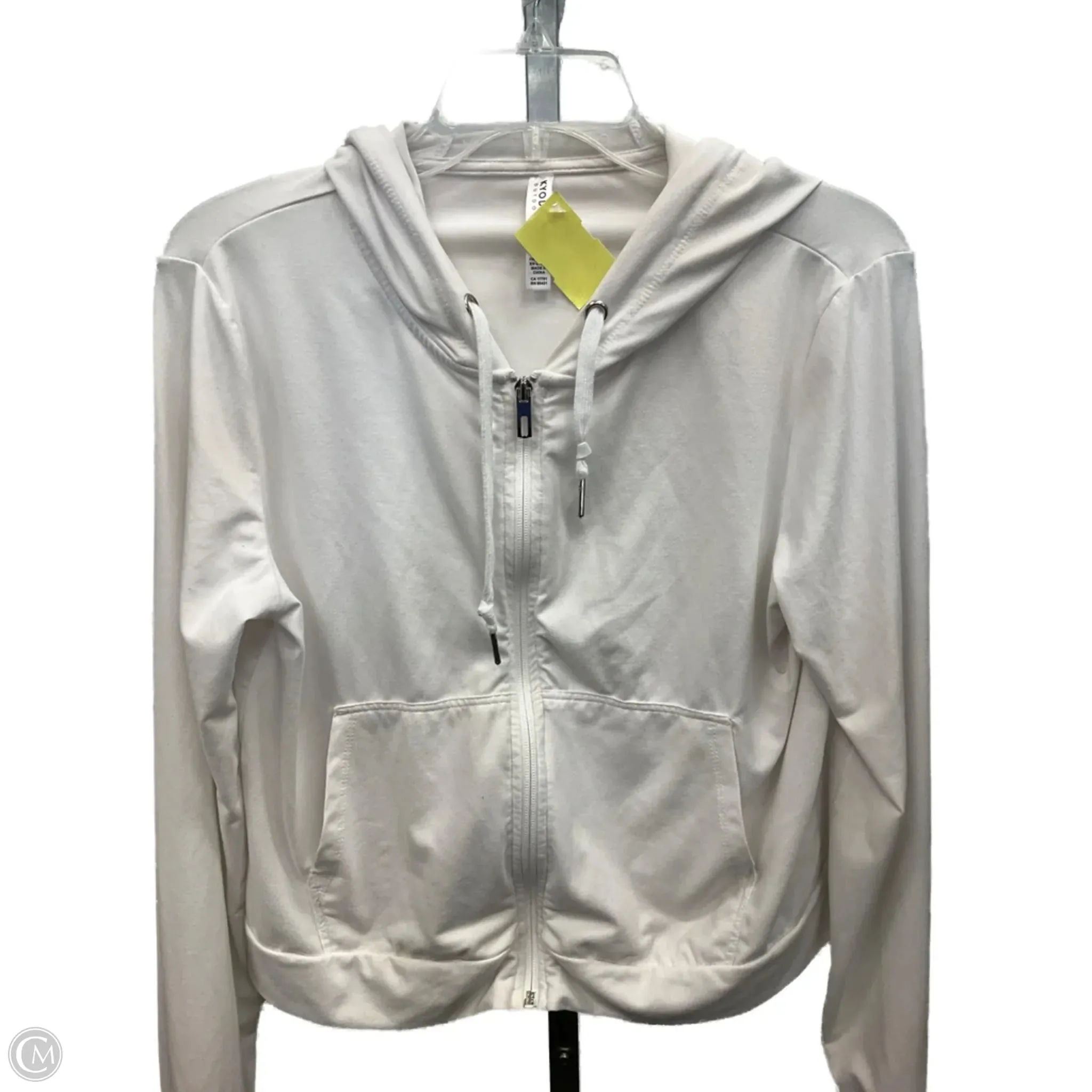 Shoot Mood Athletic Top Long Sleeve Hoodie By Kyodan In White, Size: L