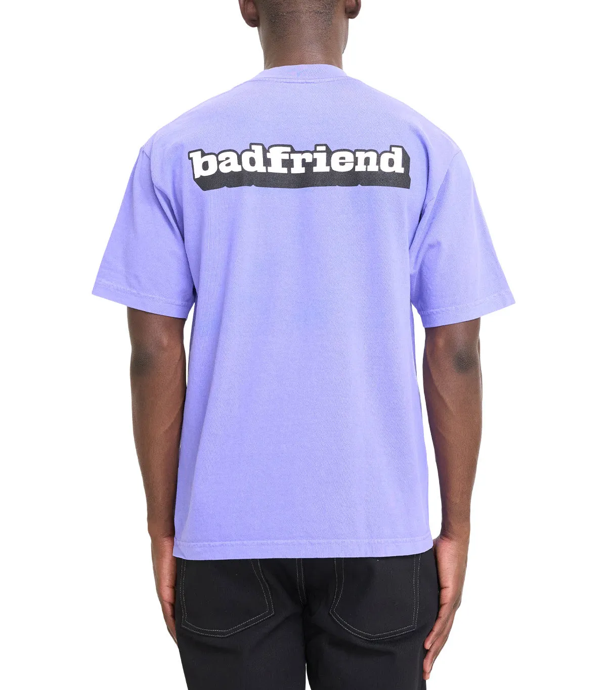 slim fit TearResistant Fabric Badfriend Bar Logo T-Shirt Neon Blue