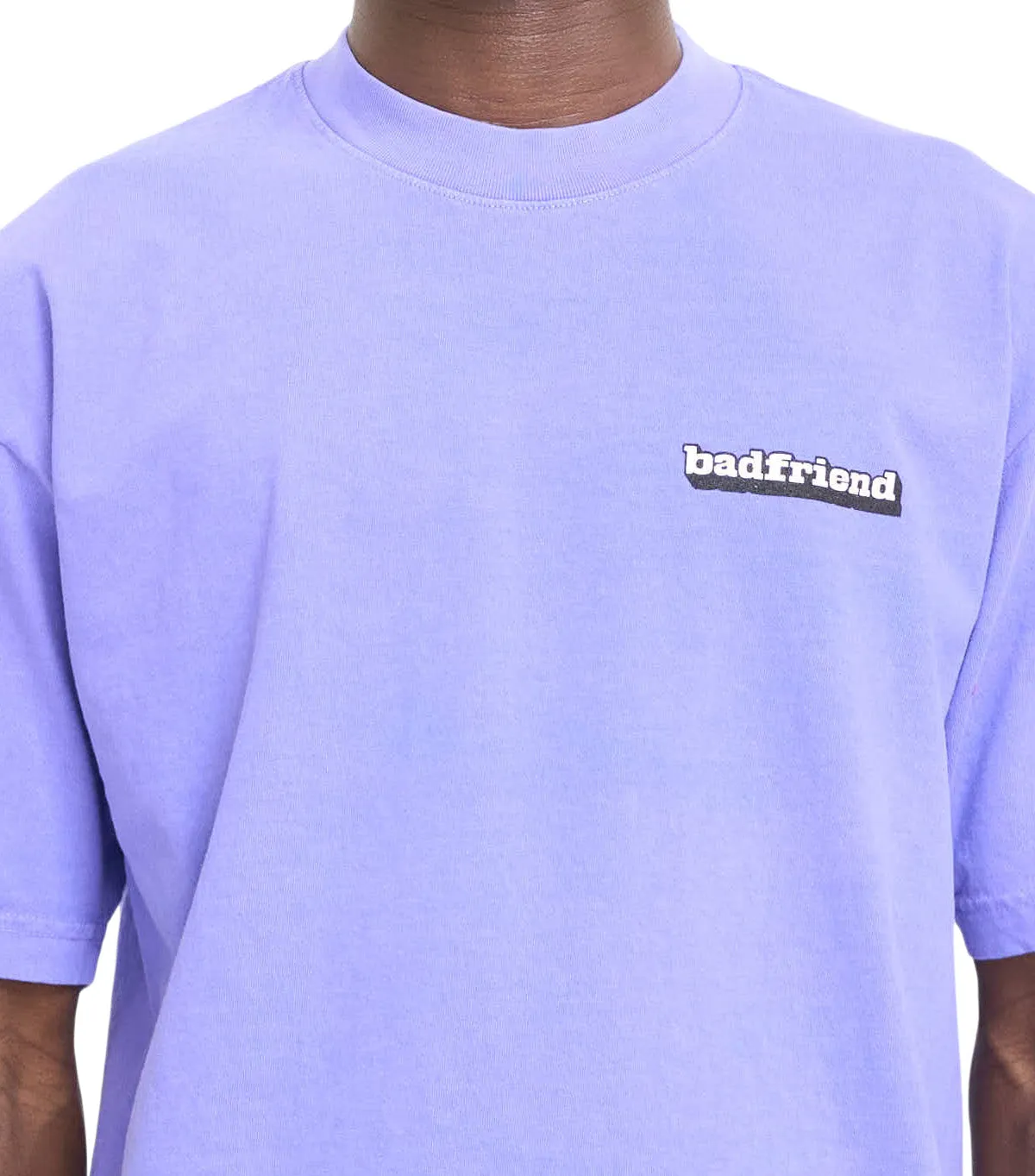 Basic Core Badfriend Bar Logo T-Shirt Neon Blue