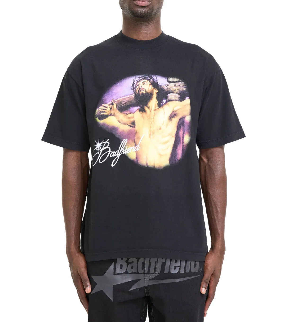 Badfriend Jesus T-Shirt Black All weather Young Edge