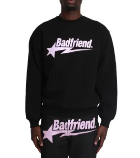 Badfriend Star Crewneck Black Pink Senior Ease