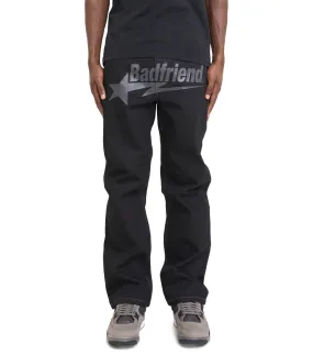 Badfriend Star Pant Black Charcoal Red Flash Adjustable Fastenings