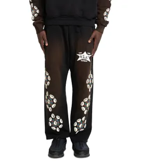 Barriers Barrera Cowrie Shell Sweatpants Black Open Heart