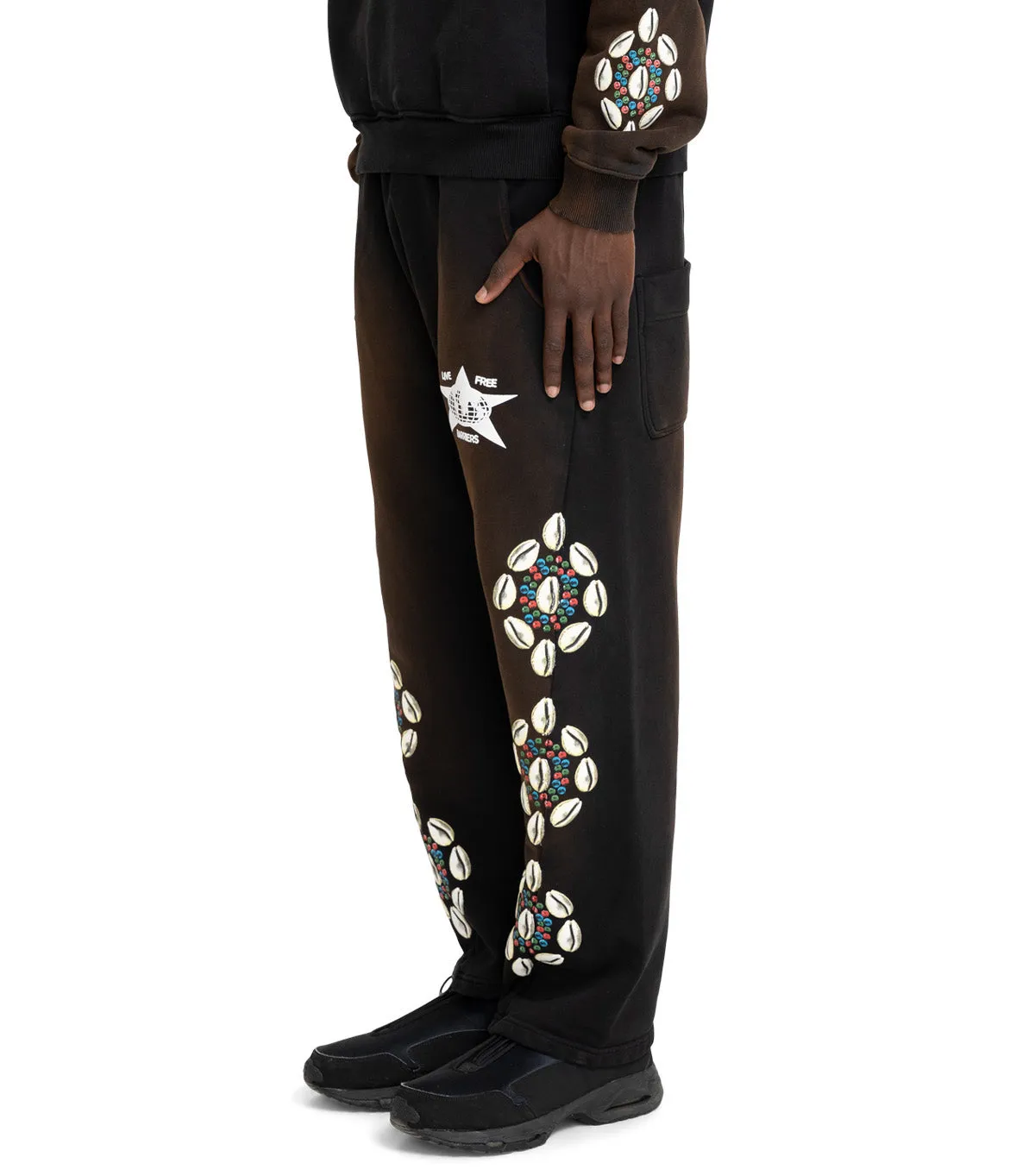 Barriers Barrera Cowrie Shell Sweatpants Black ShrinkageFree Fabric