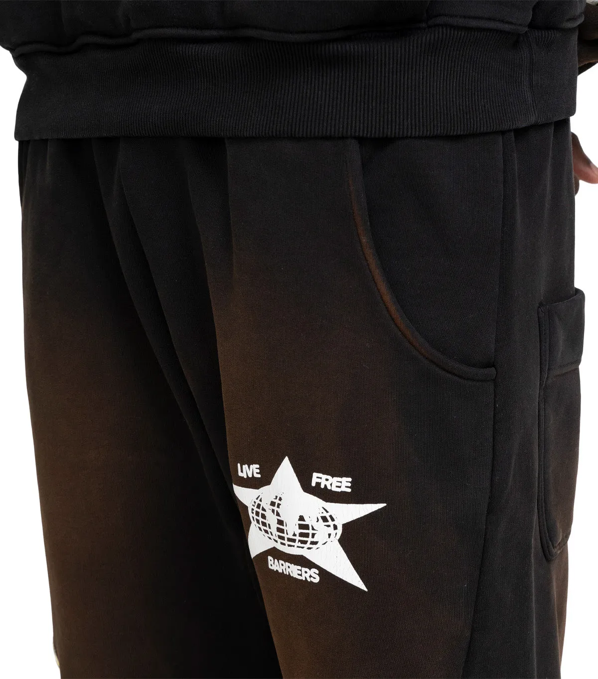Barriers Barrera Cowrie Shell Sweatpants Black Farm Glow Heart Glow