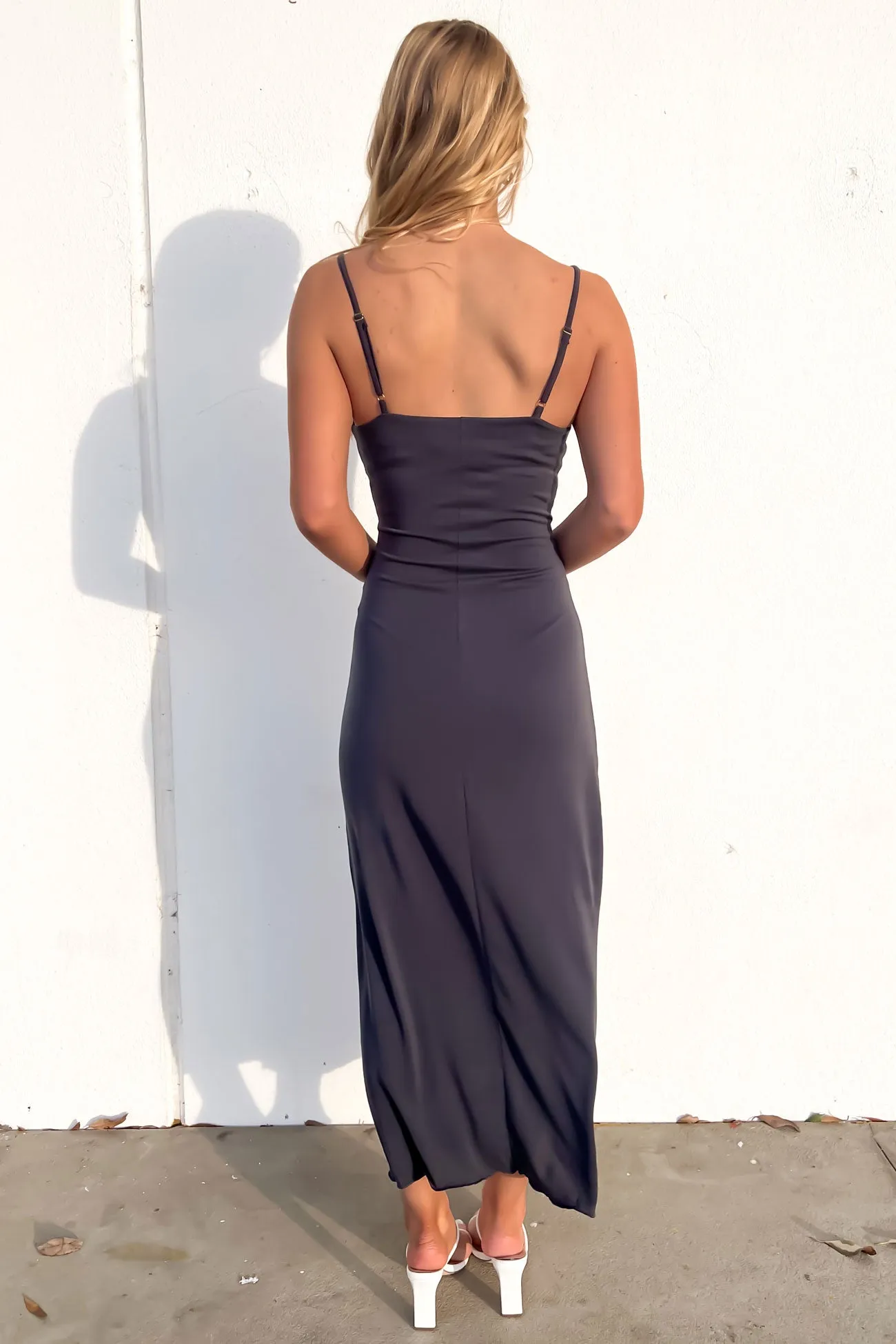 Luxe Cowl Neck Maxi Dress Steel Heart Glow