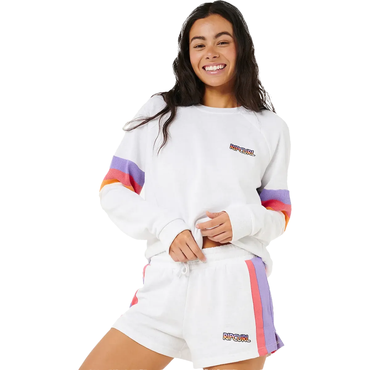 Stretchable Fabric Women's Las Dalias Colorblock Short