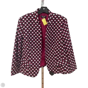 AirflowOptimized Design RibbedCollar Blazer By Style And Company In Geometric Pattern, Size: 14