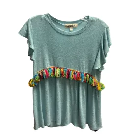 Daily Wear Multi Pocket Configuration Blue Top Short Sleeve Haptics, Size M