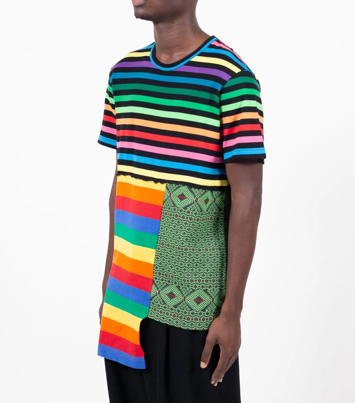 CdG Homme Plus Patchwork T-Shirt Multi Color Zen Glow SeamlessFit