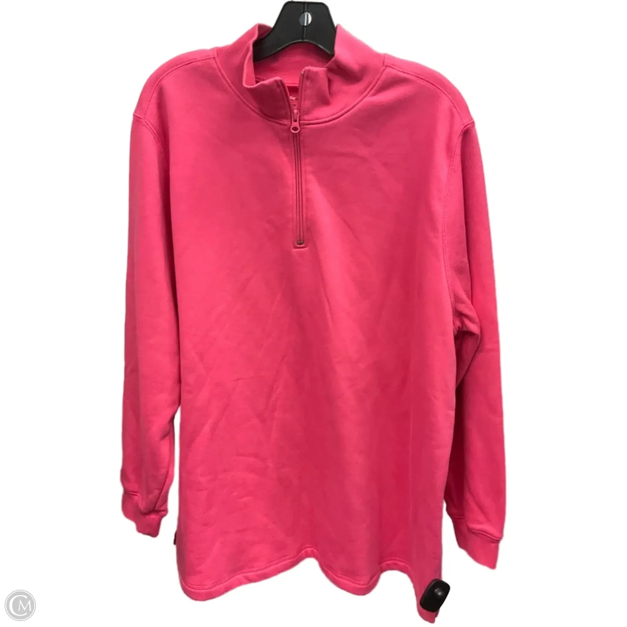 LowMaintenance Athletic Sweatshirt Collar By Sjb Active In Pink, Size: 2x
