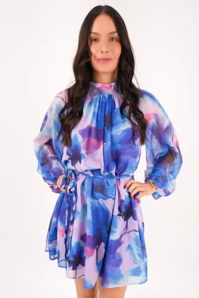 Meera Mini Dress Blue Travel Option