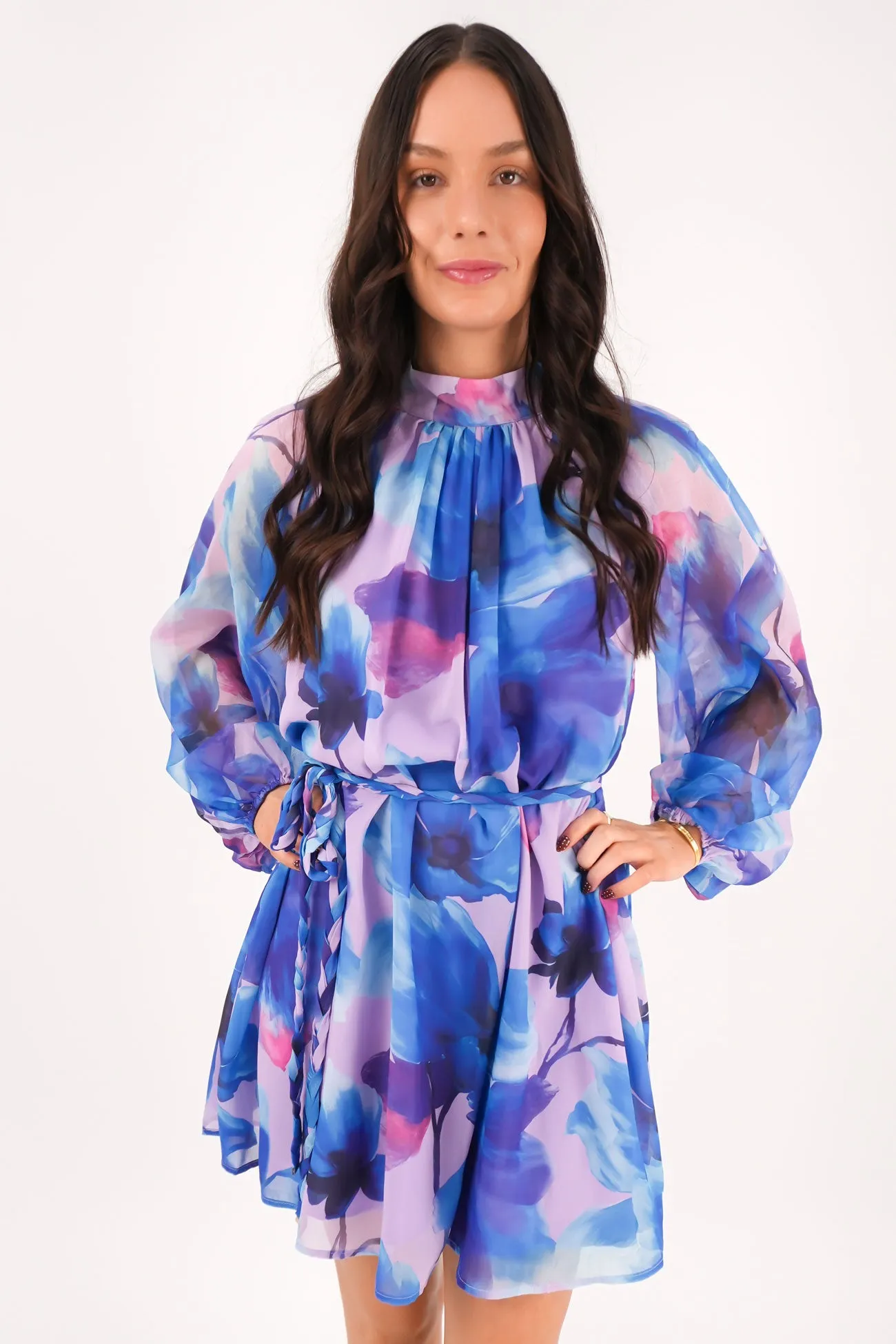 Meera Mini Dress Blue Travel Option
