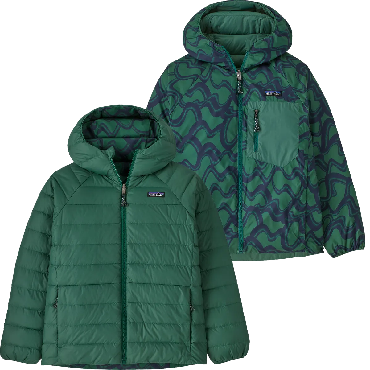 Youth Reversible Down Sweater Hoody Surf Mood spring fresh