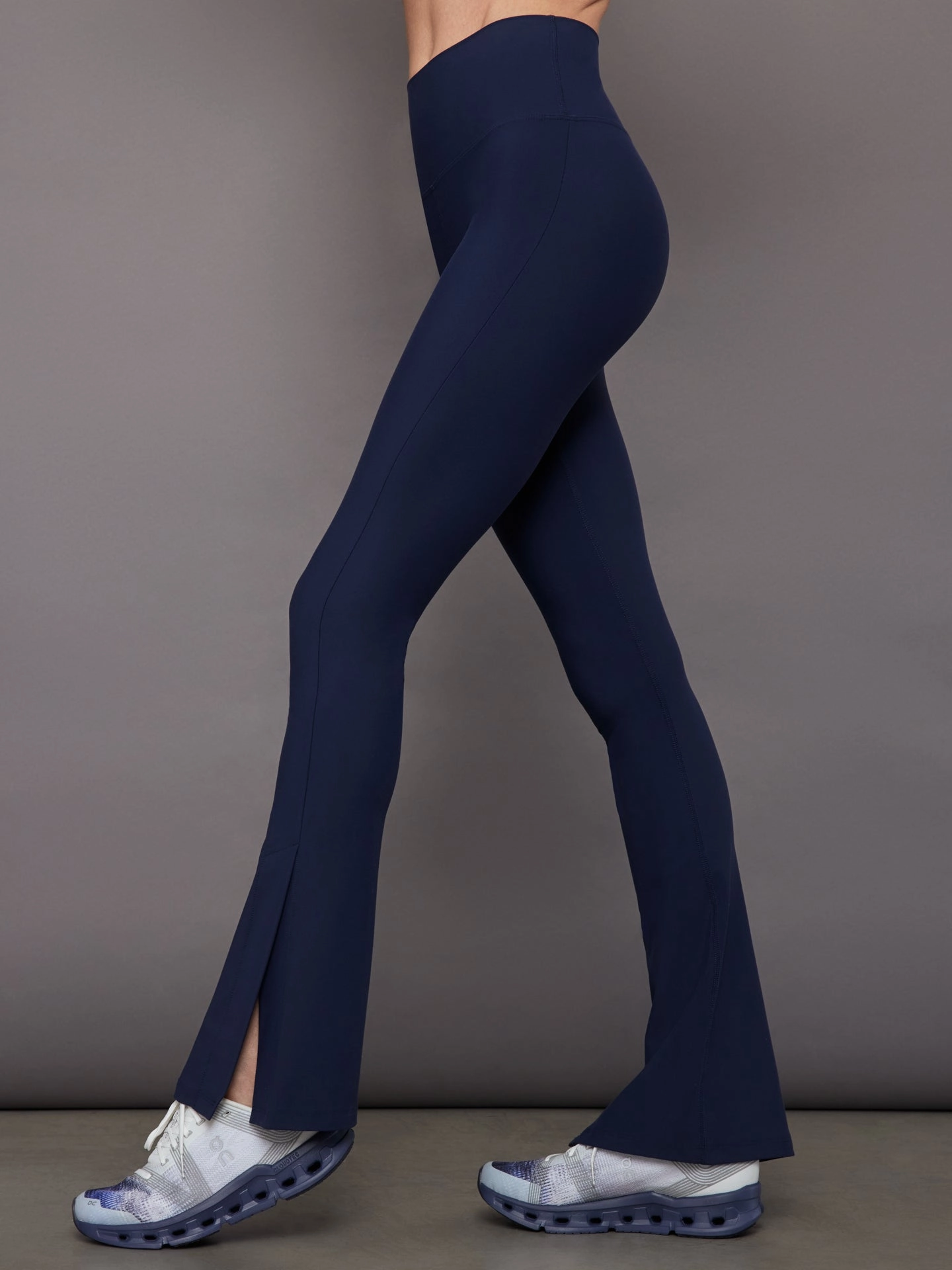 Split Bootcut Legging in Melt - Navy Blazer Anti Pilling Technology Wrinkle Resistant Finish