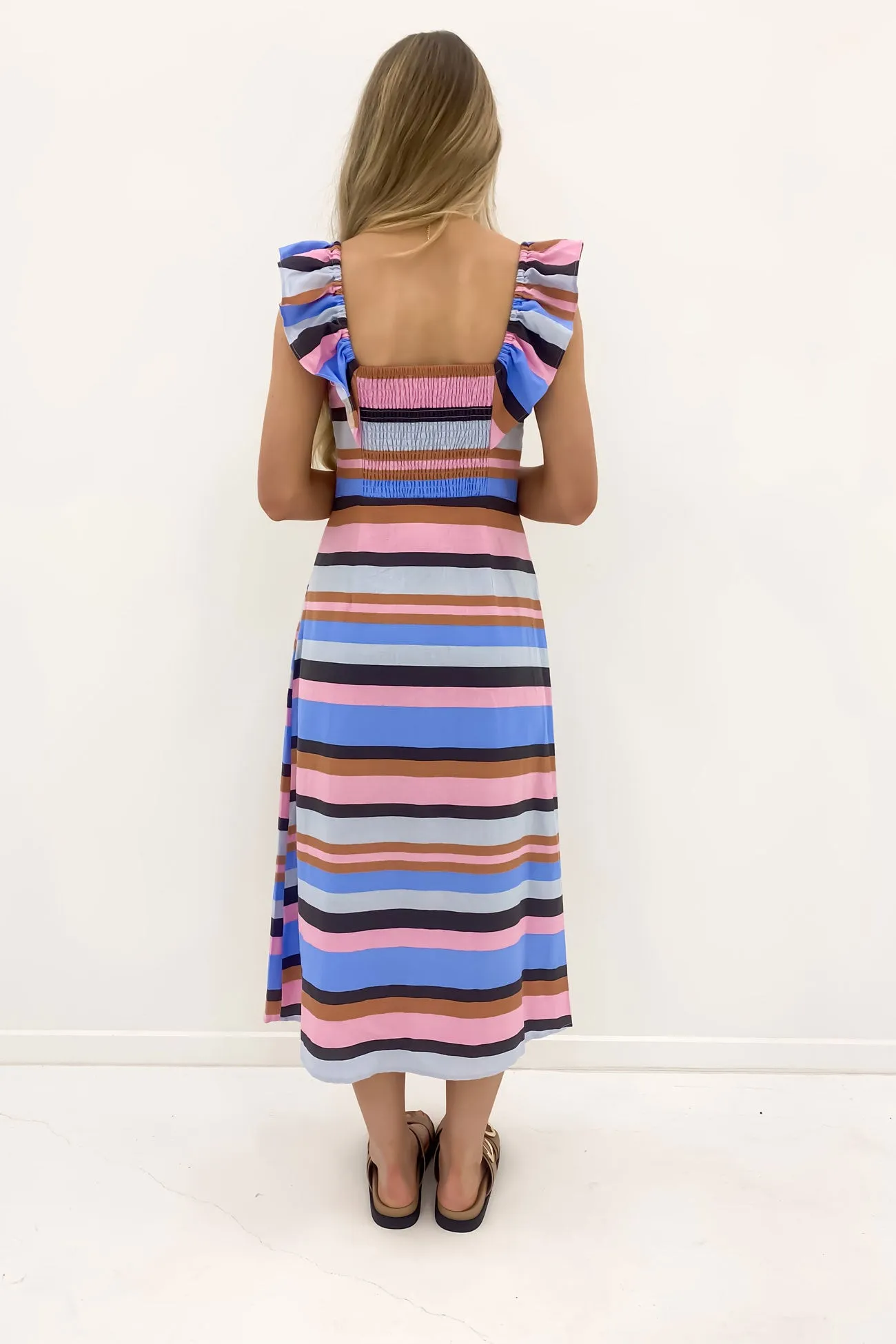 Soft Feel perfect for events Gazelle Stripe Dress Multi Stripe