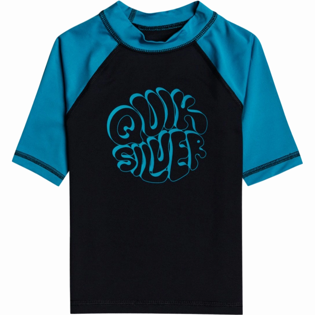 Boys' Bubble Trouble Short Sleeve UPF Rashguard Tumble Resistant Cut